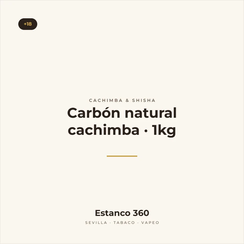 Carbón natural cachimba · 1kg - Estanco 360 Sevilla