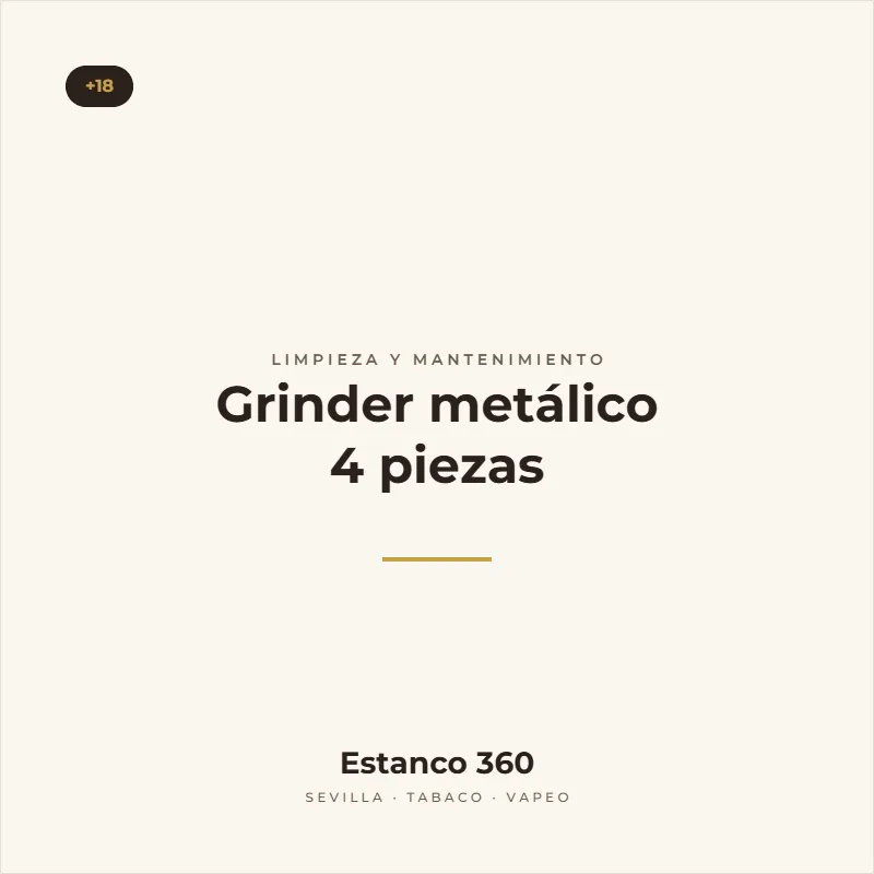 Grinder metálico 4 piezas - Estanco 360 Sevilla